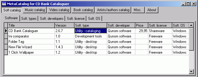 Meta Search Catalog screenshot